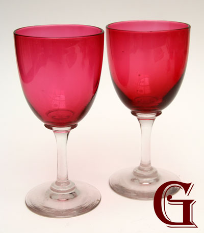 CRANBERRY WINE GLASSES
